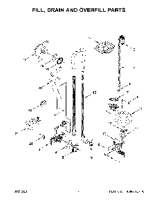 Fill, Drain And Overfill Parts Diagram and Parts List for 66514793N513  Kenmore Dishwasher