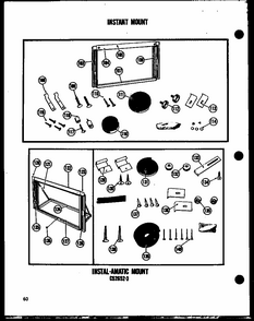 Instant Mount Diagram and Parts List for 109-2GM P54336-13R Amana Air Conditioner