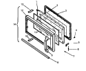 DOOR ASSY Diagram and Parts List for MVH220E P1195204M Amana Microwave