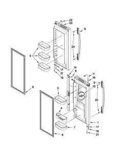 Refrigerator Door Parts Diagram and Parts List for MFI2670XEM6  Maytag Refrigerator