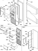 REF DOOR Diagram and Parts List for SRD22S3W P1190327W W Amana Refrigerator