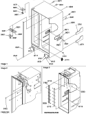 CABINET PARTS Diagram and Parts List for SRD22S3W P1190327W W Amana Refrigerator