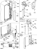 CABINET BACK Diagram and Parts List for SRD22S3W P1190327W W Amana Refrigerator