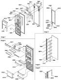 REF DOOR Diagram and Parts List for SRDE528TW P1312601W W Amana Refrigerator
