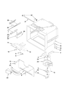 Freezer Liner Parts Diagram and Parts List for AFD2535FES6  Amana Refrigerator
