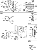 DRAIN SYSTEMS, ROLLERS, AND EVAP ASSY Diagram and Parts List for SRDE528TW P1312601W W Amana Refrigerator