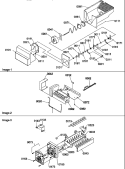 ICE BUCKET AUGER, IM & IM PARTS Diagram and Parts List for SRDE528TW P1312601W W Amana Refrigerator