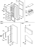 REF DOOR AND ACCESSORIES Diagram and Parts List for SXD322L P1313901W L Amana Refrigerator
