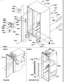 CABINET PARTS Diagram and Parts List for SXD322L P1313901W L Amana Refrigerator