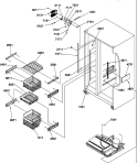 FZ SHELVES AND LIGHT Diagram and Parts List for SBDT520TW P1313201W W Amana Refrigerator