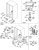 ROLLERS, HINGES, AND EVAP ASSEMBLIES Diagram and Parts List for SBDT520TW P1313201W W Amana Refrigerator