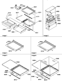 DELI, SHELVES, CRISPER ASSEMBLIES & ACS Diagram and Parts List for SRD522TE P1313301W E Amana Refrigerator