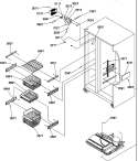 FZ SHELVES AND LIGHTS Diagram and Parts List for SRD522TE P1313301W E Amana Refrigerator