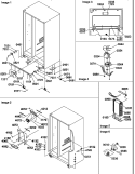 DRAIN SYSTEMS, ROLLERS, AND EVAP ASSY Diagram and Parts List for SRD522TE P1313301W E Amana Refrigerator
