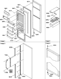 REF DOOR AND ACCESSORIES Diagram and Parts List for SSD522TBW P1313601W W Amana Refrigerator