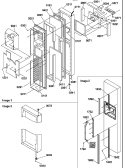 FZ DOOR Diagram and Parts List for SSD522TBW P1313601W W Amana Refrigerator
