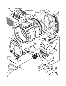 Upper And Lower Bulkhead Parts Diagram and Parts List for MLG24PRAWW3  Maytag Dryer