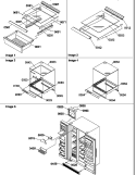 SHELVES, DELI, CRISPER ASSY & TOE GRILLE Diagram and Parts List for SSD522TBW P1313601W W Amana Refrigerator