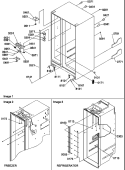CABINET PARTS Diagram and Parts List for SSD522TBW P1313601W W Amana Refrigerator