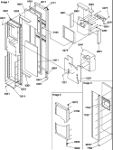 FZ DOOR Diagram and Parts List for SRD526TW P1313401W W Amana Refrigerator