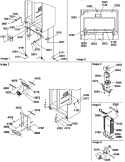DRAIN SYSTEM, ROLLERS, AND EVAP ASSY Diagram and Parts List for SRD526TW P1313401W W Amana Refrigerator
