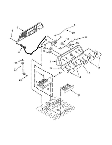 Console And Water Inlet Parts Diagram and Parts List for 7MMVWX655EW0  Maytag Washer