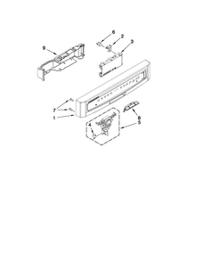 Control Panel And Latch Parts Diagram and Parts List for ADB1600AWQ2  Amana Dishwasher