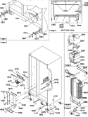 DRAIN SYSTEM, ROLLERS, AND EVAP ASSY Diagram and Parts List for SBDE20S4SW P1190903W W Amana Refrigerator