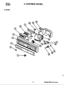 Control Panel Diagram and Parts List for DU460-20  Jenn-Air Dishwasher