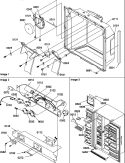 ICE - WATER CAV / ELEC BRKT ASSY / TOE GRILLE Diagram and Parts List for SRD22VPSE P1190330W E Amana Refrigerator