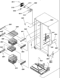 FZ SHELVES AND LIGHT Diagram and Parts List for SRD22VPSE P1190330W E Amana Refrigerator