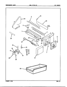 Top Mount Models/ice Maker Diagram and Parts List for 17794A  Admiral Refrigerator
