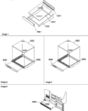 SHELF, CRISPER ASSEMBLIES & TOE GRILLE Diagram and Parts List for SM22TBW P1190215W W Amana Refrigerator