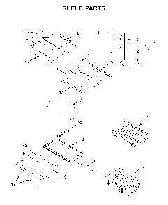 Shelf Parts Diagram and Parts List for 59669319011  Kenmore Refrigerator