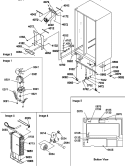 DRAIN SYSTEM, ROLLERS, AND EVAP ASSY Diagram and Parts List for SM22TBW P1190215W W Amana Refrigerator