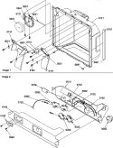 ICE / WATER CAVITY & ELEC BRKT ASSY Diagram and Parts List for SMD25TW P1190429W W Amana Refrigerator