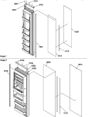 REF / FZ DOOR TRIM AND PANELS Diagram and Parts List for SBIE20TPE P1190708W E Amana Refrigerator