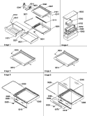 SHELVES, DELI, AND CRISPER ASSEMBLIES Diagram and Parts List for SBIE20TPE P1190708W E Amana Refrigerator
