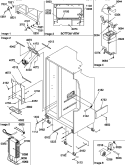 ROLLERS AND EVAP ASSEMBLIES Diagram and Parts List for SBIE20TPE P1190708W E Amana Refrigerator