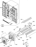 TOE GRILL AND ICE MAKER PARTS Diagram and Parts List for SBIE20TPE P1190708W E Amana Refrigerator