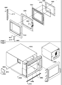 DOOR ASSY / REMOVAL & OUTER CASE Diagram and Parts List for DCA2000 P1194105M Amana Microwave