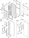 REF DOOR Diagram and Parts List for SGD22TL P1303510W L Amana Refrigerator