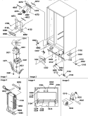 DRAIN SYSTEM, ROLLERS, AND EVAP ASSY Diagram and Parts List for SGD22TL P1303510W L Amana Refrigerator