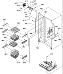 FZ SHELVES AND LIGHT Diagram and Parts List for SRD520TE P1313101W E Amana Refrigerator