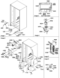ROLLERS, HINGES, AND EVAP ASSEMBLIES Diagram and Parts List for SRD520TE P1313101W E Amana Refrigerator