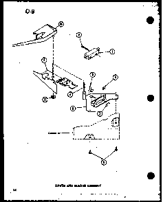 Switch And Bracket Assembly Diagram and Parts List for TAA300 P75751-12W Amana Washer