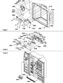 ICE - WATER CAV / ELEC BRKT ASSY / TOE GRILLE Diagram and Parts List for SBD20S4L P1190007W L Amana Refrigerator