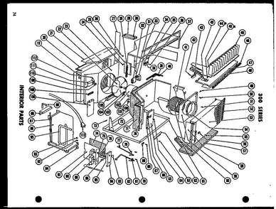 Interior Parts Diagram and Parts List for 615-2G P54302-30R Amana Air Conditioner