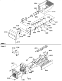 ICE BUCKET AUGER AND ICE MAKER PARTS Diagram and Parts List for SBD20S4L P1190007W L Amana Refrigerator
