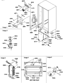 DRAIN SYSTEM, ROLLERS, AND EVAP ASSY Diagram and Parts List for SX322S2W P1313801W W Amana Refrigerator